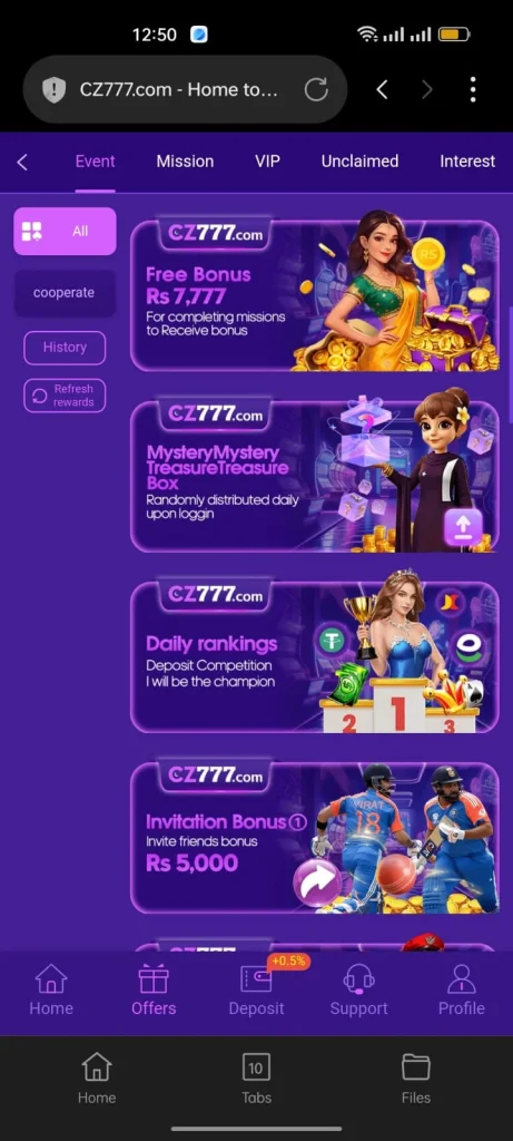 CZ777 Game Promotions